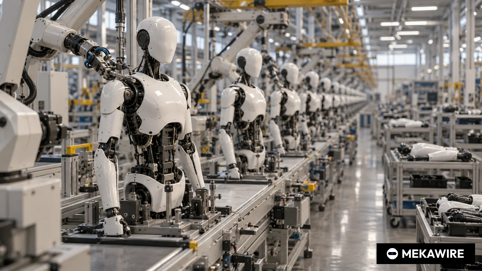 Figure opens BotQ humanoid factory with a first line built for 12,000 robots a year and plans robots on its own assembly line (Illustration by MEKAWIRE)